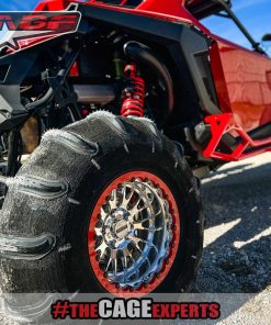 rzr pro r with forged bead lock wheels in red