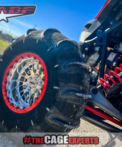 rzr pro r with forged bead lock wheels in red