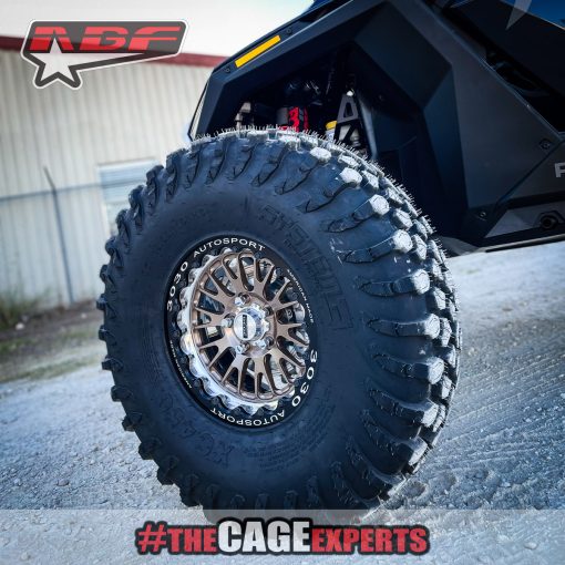 rzr pro r bronze forged beadlock wheels with 35 inch tires.