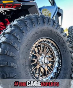 rzr pro r bronze forged beadlock wheels with 35 inch tires.