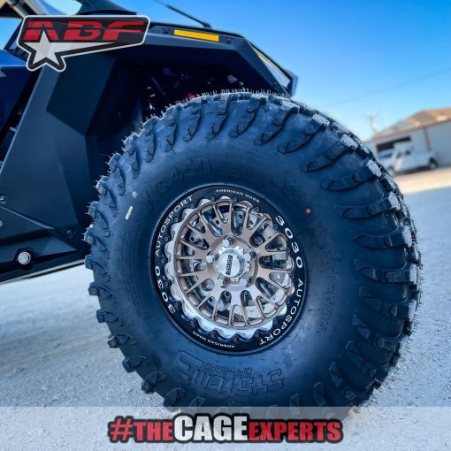 rzr pro r bronze forged beadlock wheels with 35 inch tires.