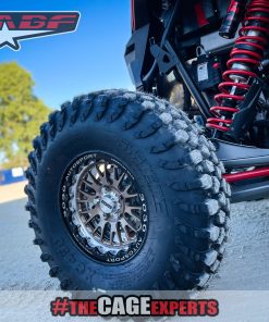 rzr pro r bronze forged beadlock wheels with 35 inch tires.