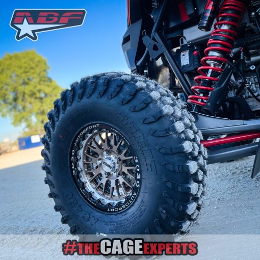 rzr pro r bronze forged beadlock wheels with 35 inch tires.